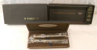 Vintage Parker 75 Sterling Silver Fountain Pen Set