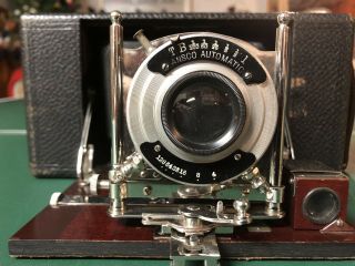 Ansco Automatic Vintage Black & Red Camera Tb No 10 Model B
