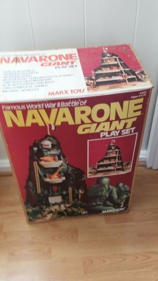 Vintage Marx Battleground (battle Of Navarone) Giant Playset W/box