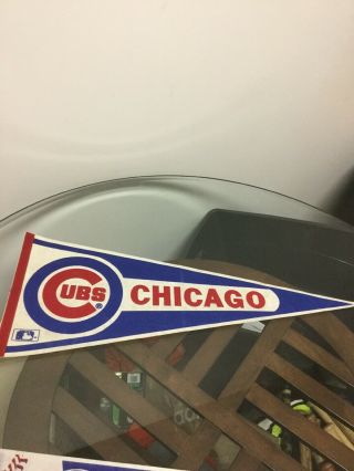 Vintage Chicago Cubs Mlb Baseball Full Size Pennant Flag