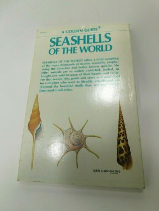 SEASHELLS OF THE WORLD,  A VINTAGE GOLDEN GUIDE BY R.  TUCKER ABBOTT - 1962 3