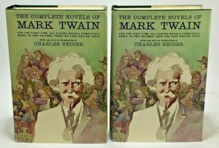 The Complete Novels Of Mark Twain 2 Vol First Ed 1964 Box Set Charles Neider Hc