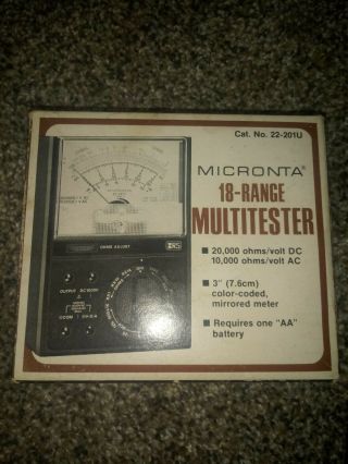 Vintage Micronta 18 Range Multitester Ac/dc