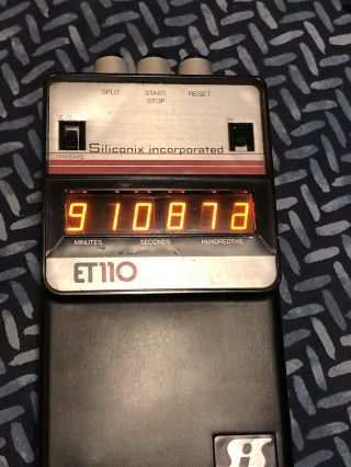 Vintage Accusplit (siliconic Et110) Electronic Digital Stopwatch Usa