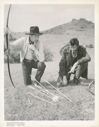 Gary Cooper Royal Dano Candid Set Vintage Man Of The West Studio Photo