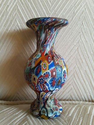 Small Vintage Murano? Italian Art Glass Millefiori Vase