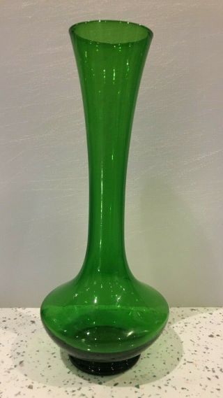 Empoli Vintage Italian Green Retro Glass Vase