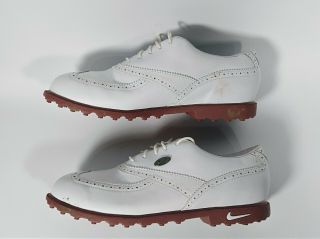 Nike Air White Golf Shoes Kempshall Last Vintage Tiger Woods Mens 8.  5 Women 