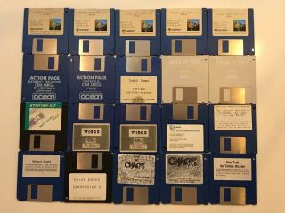 Bulk Wings Games 20 Disk Pack Commodore Amiga 3.  5 " Disks A500 A1200