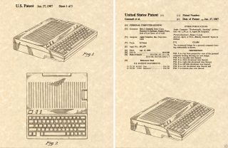 Us Patent For The Apple Iic Computer Art Print Ready To Frame Jobs Gemmell 2c