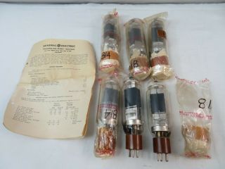 6 Ge General Electric 814 Vt - 154 Tubes Parts Only