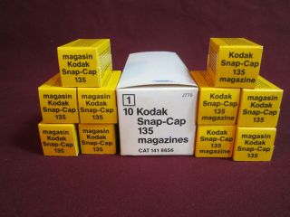 Vintage Kodak Snap - Cap 135 Magazines 10 Nos