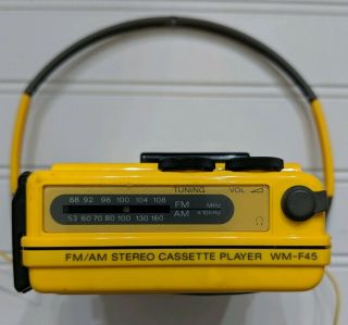 Sony Walkman Sports FM/AM Radio w/Cassette Player WM - F45 & Headphones MDR - W15 3