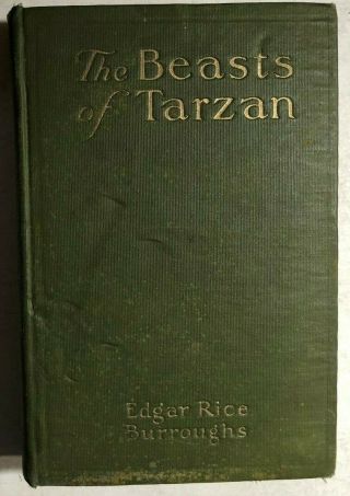 The Beasts Of Tarzan By Edgar Rice Burroughs (1916) Mcclurg Hc 1st J.  A.  St.  John