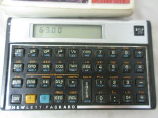 Vintage Hewlett - Packard HP 11C Handheld Electronic Calculator with Book 2