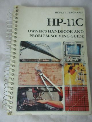 Vintage Hewlett - Packard HP 11C Handheld Electronic Calculator with Book 5