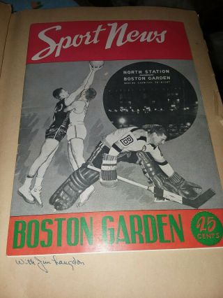 Vintage Simmons College Scrapbook Boston Red Sox Boston Bruins 1940s