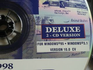 1998 GROLIER Multimedia Encyclopedia DELUXE 2CD for WINDOWS 3.  1/95 MS - DOS 5.  0 3