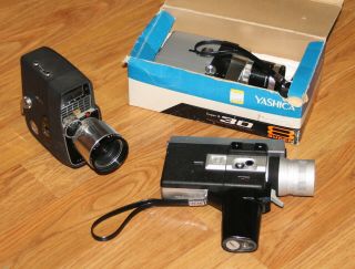 3 Vintage 8mm Movie Cameras - Canon 518 8,  Yashaca & Varizoom