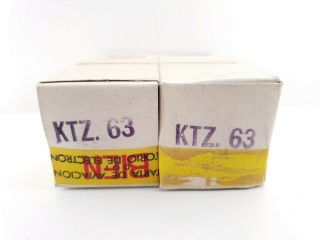 2 X Ktz63 Marconi 1940´s Nos/nib,  Matched Pair,  6j7g Marconi C11 En - Air