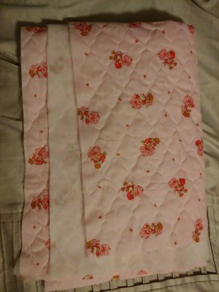 Vintage Pink Strawberry Shortcake Fabric 6 