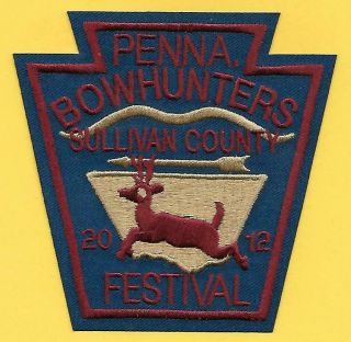 Pa Pennsylvania Fish Game Commission 2012 Sullivan Co Bowhunters Festival Patch