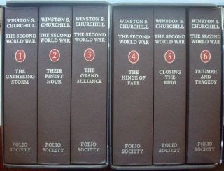 The Second World War By Winston S.  Churchill 6 Volumes Folio Society