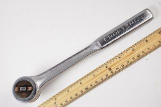 Vtg Craftsman 1/2 " Drive Socket Ratchet Wrench Fine Tooth 44978 1971 - V - Usa