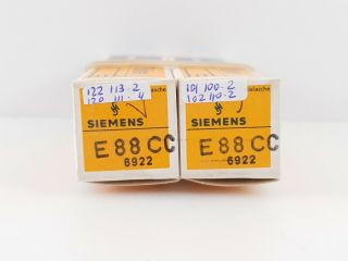 2 X E88cc Siemens Halske.  Nos/nib Tubes.  Matched Pair.  C1 En - Air