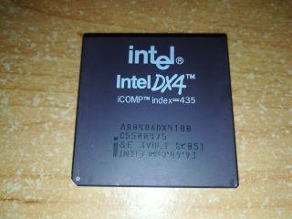 Intel 486 Dx4 100mhz,  A80486dx4100,  Sk051,  Cpu,  Gold