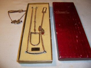 Vintage Watch Fob & Matching Tie Clip