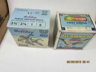 two boxs HOLIDAY 20GA federal 20ga shotgun shell boxs 3