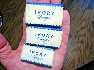 3 Vintage Ivory Bars Of Soap " Edward 