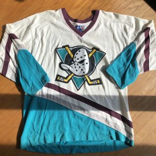 Mighty Ducks Vintage Starter Hockey Jersey Style Thick Shirt Men’s Xl