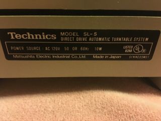 Technics SL - QL5 Linear Tracking Direct Drive Turntable System with Cartridge 7