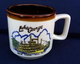 Vintage Lake George York Coffee Mug Minni Haha Riverboat Collectible Good