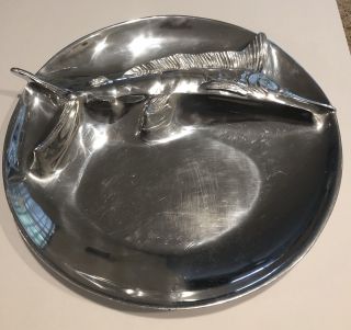 Tommy Bahama Marlin Platter Bowl Metal Decor Plate Tray Party Dip Vintage