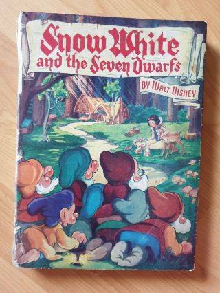 Vintage Snow White And The Seven Dwarfs Walt Disney 1938 Book