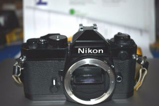 Nikon Fe 35 Mm Film Camera Black Body - No Lens / Parts Only/