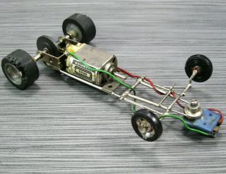Slot Car Chrome Champion Chassis With 26d 5001 Motor Amt Cox Vintage 1/24 Scale