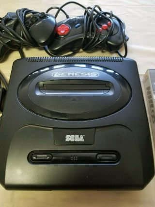 Vintage Sega Genesis 2 Complete System w/ 4 games 6