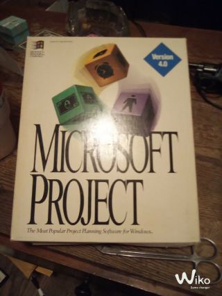 Vintage Microsoft Project Planning Software For Windows Version 4.  0