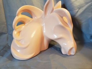 Vintage Jaru Pottery Horse 1980 California Pink Ceramic 10 " Tall