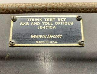 VINTAGE WESTERN ELECTRIC TRUNK TEST SET SXS & TOLL OFFICES J94710A 2