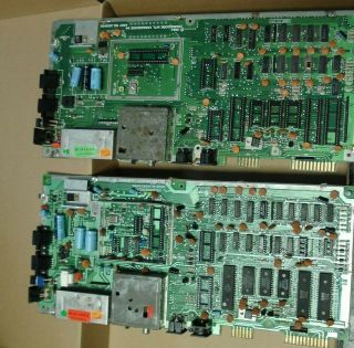 (2) Commodore 64 Mother Boards,  Assy.  250425 & 250407 Missing Ics