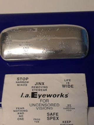 Vintage Luxury L.  A.  Eyeworks Eyeglass/sunglass Reading Glasses Silver Case Mono G