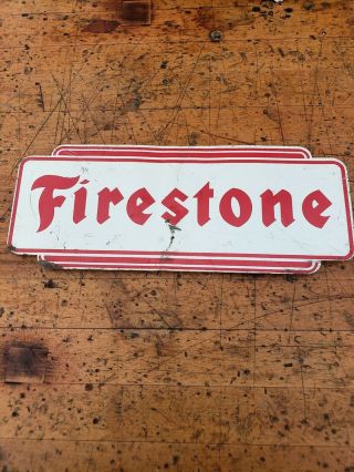 Vintage Firestone Sign,  Vintage Porcelain Sign Gas Oil,  Firestone Tires,