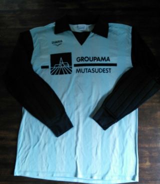 Vintage French Retro Goalkeepers Groupama Mutasudest Shirt By Duarig Xl