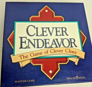 Clever Endeavor Deluxe Edition Board Game By Mind Games 1989 Vintage