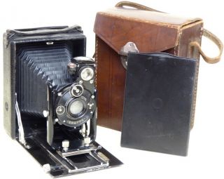 Contessa Donata German 9 X 12 Cm Plate Camera.  Double Anastimat Lens.  C.  1920